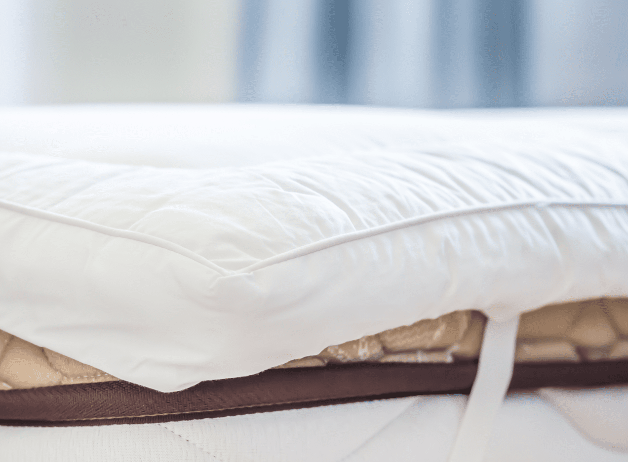 mattress topper on bed